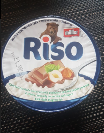 Ako recyklovať/triediť mliečna ryža riso - čokoláda-lieskový oriešok - müller
